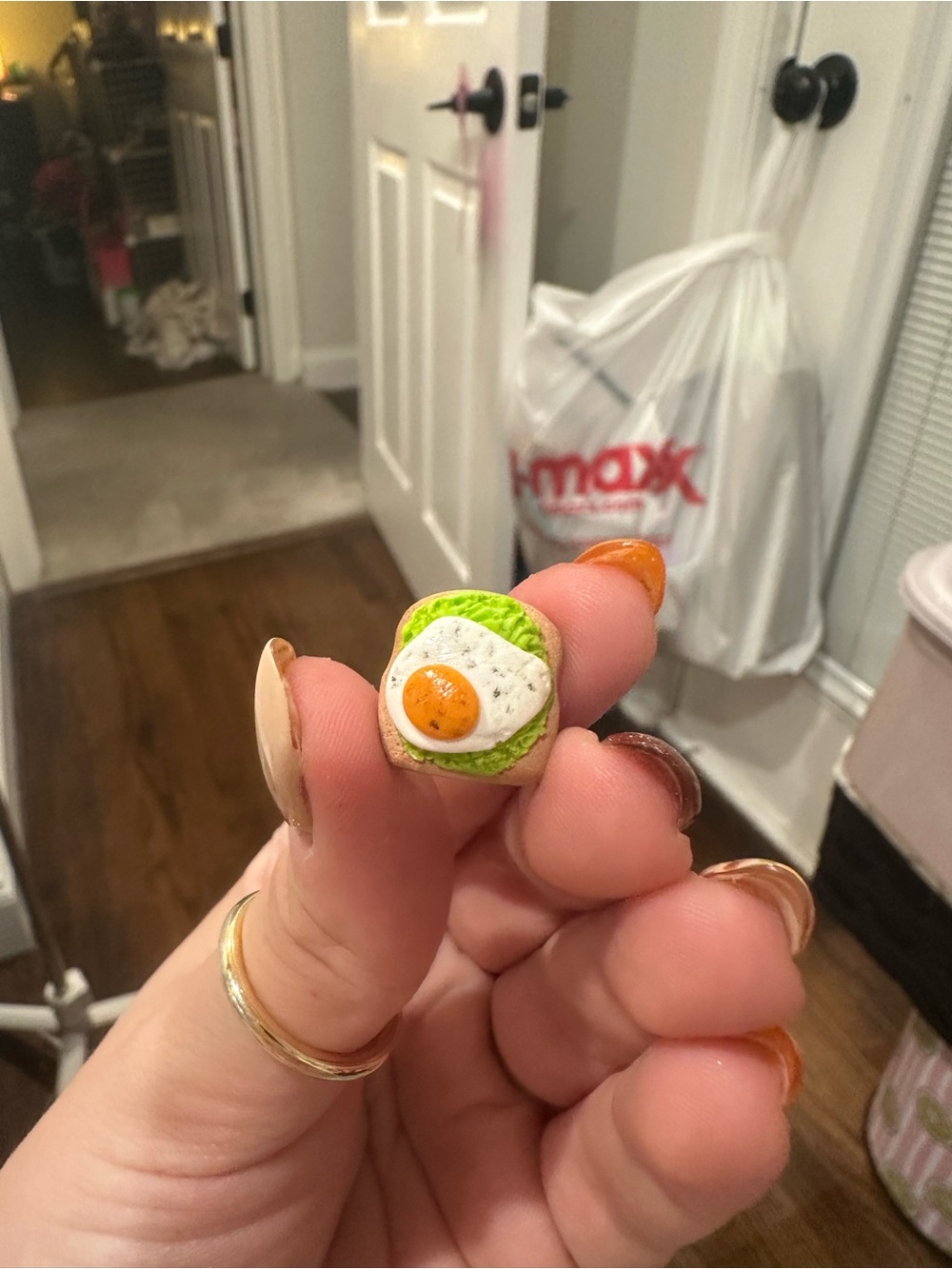 Miniature Avocado Toast Magnet- Green & White